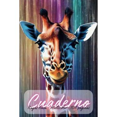 Imagem de Cuaderno rayas 6mm a todo color, jirafa: Libreta para escribir