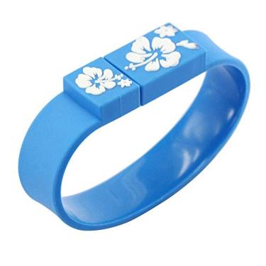 Imagem de Pulseira azul de 64 GB PenDrive USB Flash Drive USB 2.0 Memória USB Drive USB Flash Disk Memory Stick Pen Drive Disco USB