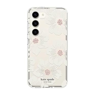 Imagem de Kate Spade New York Capa rígida defensiva compatível com Samsung Galaxy S23 - transparente/creme