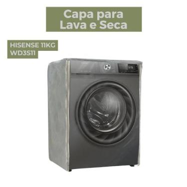 Imagem de Capa para lava e seca hisense 11kg wd3s11 transparente flex - Capas Fl
