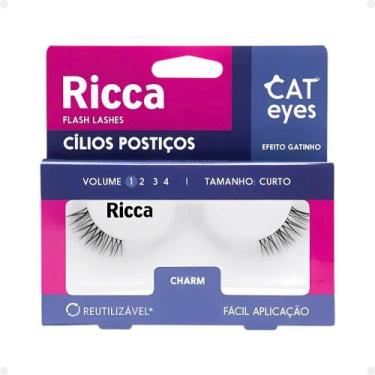 Imagem de Cílios Postiços Ricca Belliz Cat Eyes Charm Vol:1 Curto Cód.2699 - BEL