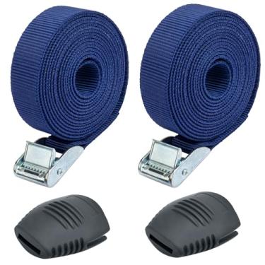 Imagem de Correias de amarração para suportes de montagem de teto Thule, correias de bloqueio de rack de teto compatíveis com barras Thule, barras Yakima, barras de fábrica, prancha de surf, paddleboard ou