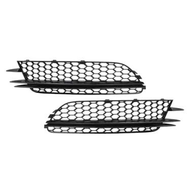 Imagem de AQXReight Front Bumper FOG LIG P FOG FOOD FOG GRILE DE NOVA 4G080768 MESH LONGO ESTILHO 4G080768 FOG LAMPER GRILE (Preto brilhante)