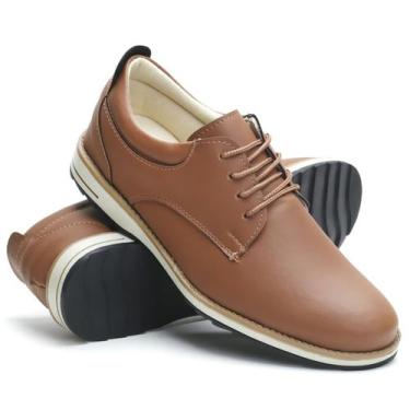 Imagem de Sapato Oxford Mocassim Masculino Esporte Fino Casual Caramelo Moderno 