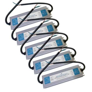 Imagem de Kit 5 Drivers 10A 12V Até 120W Entrada Bivolt Ip67 Gaya