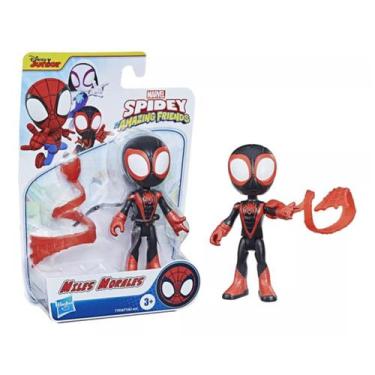 Imagem de Boneco Marvel Miles Morales Hasbro F1936, Preto e Vermelho