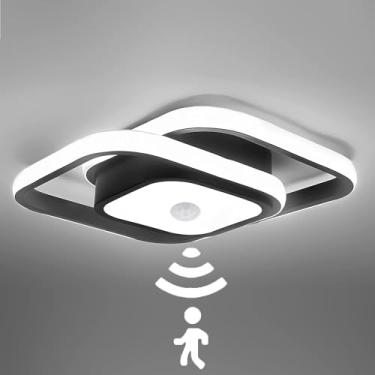 Imagem de EIDEARAY Luminária De Teto Led Com Sensor De Movimento Para Ambientes Internos, 36 W, Luminária De Teto Com Ativação Por Movimento, Branca Fria, Moderna, Para Armário, Lavanderia, Banheiro, Corredor