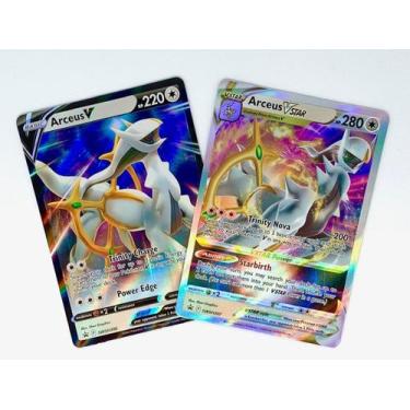 Imagem de Lote de cartas Pokémon Arceus V e Vstar Black Star Promo SWSH307 + SWS