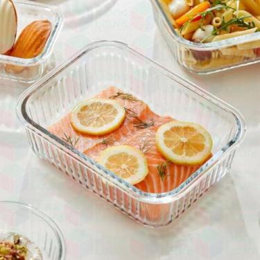 Imagem de Pote Trava Hermético Fit 640ml Ondulado Transparente 2Un - Belo Vidro,