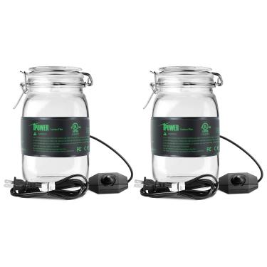 Imagem de iPower Tapete térmico durável para mudas quente 7,6 cm x 50,8 cm - Pacote com 2 almofadas de aquecimento hidropônicas à prova d'água para início de sementes em estufa e germinação