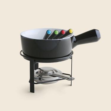 Imagem de Aparelho de Fondue Daily Cerâmica Preto com 8 Peças - A\CASA