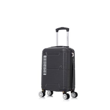 Imagem de ALLABARD Mala de Bordo 8kg em ABS Rígido Padrão ANAC com Rodinhas 360 e Cadeado Numérico com Senha Verona 18 (Preto)