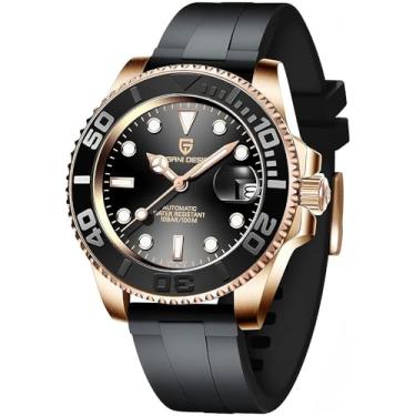 Imagem de CADISEN Pagani Design Relógio masculino automático NH35 mecânico 100 m à prova d'água aço inoxidável vidro safira iate relógio de pulso com bisel giratório 100 metros à prova d'água automático PD-1651