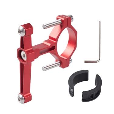 Imagem de Adaptador ajustável para gaiola de garrafa de água, suporte de liga de alumínio anodizado para guidão, adaptador universal para MTB/estrada/E-Bike/bicicleta infantil, inclui espaçadores