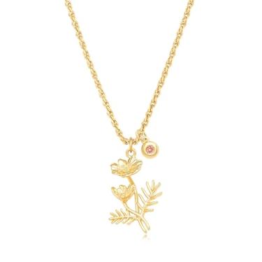 Imagem de MYEARS Colar feminino com nome personalizado, disco de moeda de ouro, pingente de medalha redonda gravado, corrente delicada banhada a ouro 14 K, joia personalizada simples