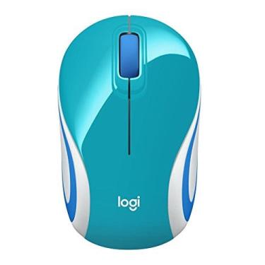 Imagem de Mini mouse sem fio M187, mouse portátil de bolso para laptops, azul-petróleo