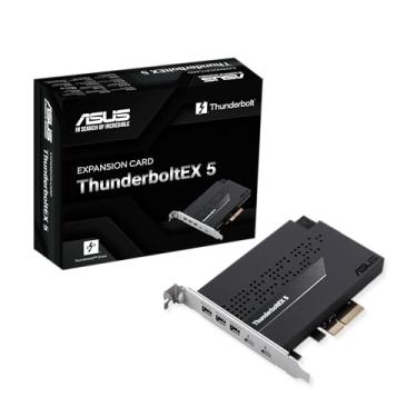 Imagem de ASUS Placa de expansão ThunderboltEX 5 – Duas portas Thunderbolt™ 5 USB-C, largura de banda de 120 Gbps, DisplayPort™ 2.1, PCIe 4.0 x4, USB4®, compatível com placas-mãe Intel 800 Series