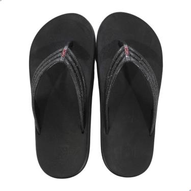 Imagem de Tamanco Feminino Flatform de dedo Preta Zaxy Easy