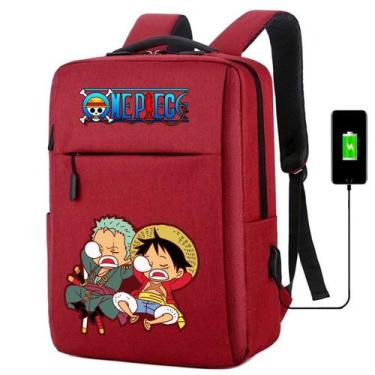 Imagem de Mochila USB Escolar Estampa One Peace Espaço  Notebooks, Trabalho Esco