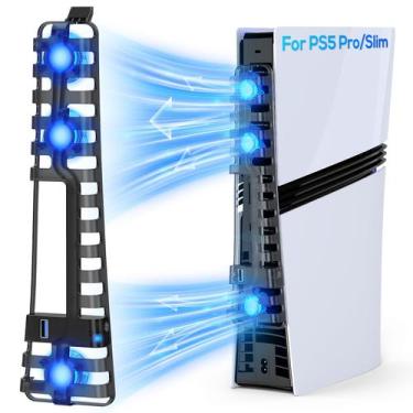 Imagem de Ventilador de resfriamento automático Klipdasse para PS5 Pro/Slim com 