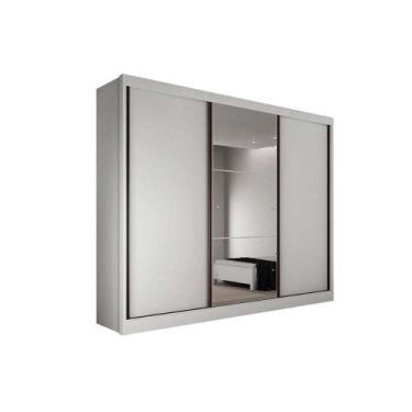 Imagem de Guarda Roupa 3 Portas de Correr e (1 c/ Espelho) 8 Gavetas Toulon/Sone