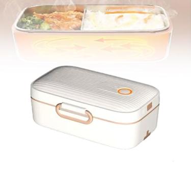 Imagem de CHONGHAN Lancheira elétrica, capacidade de 1000 ml, isolamento inteligente 70 °C, preservação a vácuo, mantém os alimentos quentes, recarregável e portátil, caixa térmica térmica para carro/caminhão