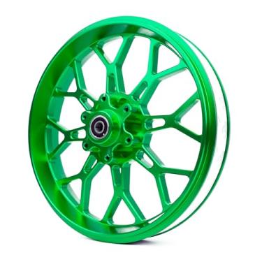 Imagem de BeaxTurbo Racing Upgrade Parts CNC Aluminum Front Wheel hub-Blue Rocket Design for losi promoto mx 1/4 (Green)