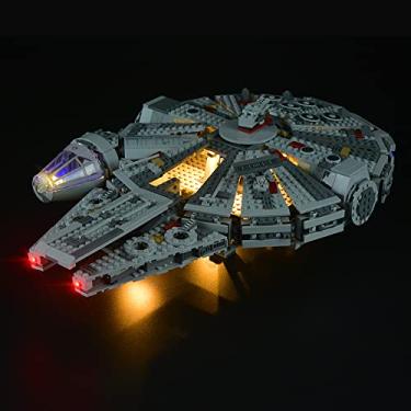 Imagem de GEAMENT Version 2015 LED Light Kit Compatible with Lego 75105 Millennium Falcon Building Model (Model Set Not Included)