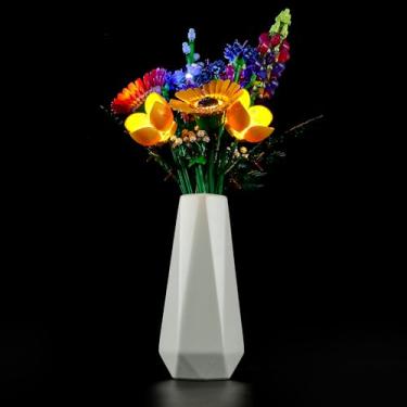 Imagem de GEAMENT LED Light Kit Compatible with Lego Wildflower Bouquet - Lighting Set for Icons 10313 (Model Set Not Included)
