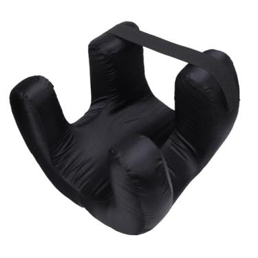 Imagem de Travesseiro de Treinamento do Sono Nas Costas, Travesseiro de Beleza Ergonômica para Rosto Com Tecido de Seda e Suporte de Espuma de Memória Reduz a Pressão No Rosto para Dormir (BLACK)