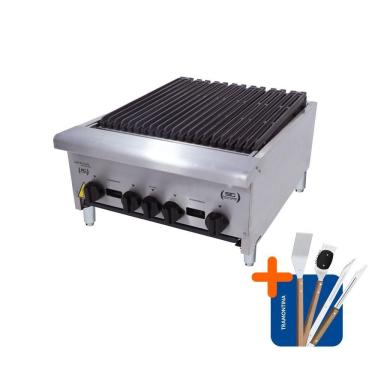 Imagem de Chapa Charbroiler Americana Profissional Grill 60cm Gás Inox Cgg60 E Utensílios - Venâncio