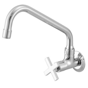 Imagem de Torneira Para Cozinha Com Bica Móvel De Parede 1165 C 28 Ba Omega Meber Metais Cromado