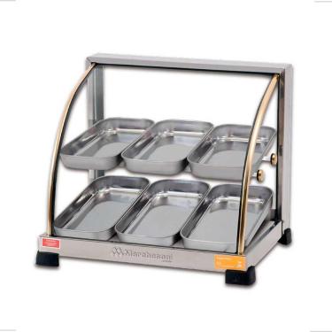 Imagem de Estufa Vitrine Aquecedor Para Salgados 6 Bandejas Dupla 220v