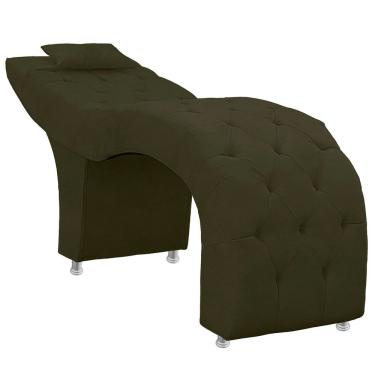 Imagem de Maca Estofada Capitone Julia Para Estetica Facial Sombrancelha E Cilios Suede Cor Chocolate