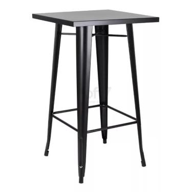 Imagem de Mesa Bistro Tolix Alta Preta 60 X 60 Cm - Bar/café