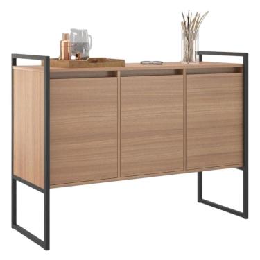 Imagem de Buffet Aparador Industrial 3 Portas Para Sala De Jantar Montana