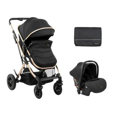 Imagem de Carrinho de Bebê Kaia cor Black 3 em 1 Kikka Boo