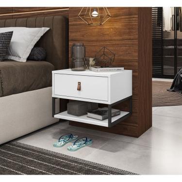 Imagem de Mesa de Cabeceira Suspensa Sigma Branco Casa D