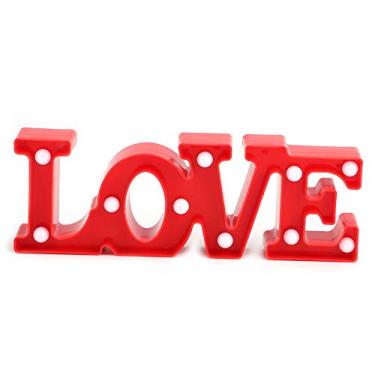 Imagem de Fafeicy Led Night Light Love Decorative Lamp Com 10 LEDs Brancos Quentes, Parede Alimentada por Bateria ou Luz de Mesa para a Proposta de Casamento do Dia Dos Namorados Decoração