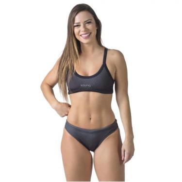 Imagem de Sunkini water tech preto e chumbo kauna swim, M