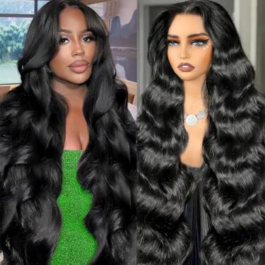 Imagem de ROYAL IMPRESSION Peruca De Renda Frontal 250% Densidade 13X4, Cabelo Humano, Ondulado, Hd Transparente, Grande Espaço Para Mulheres Negras, Sem Cola, Pré-Arrancada Com Bebê (28")