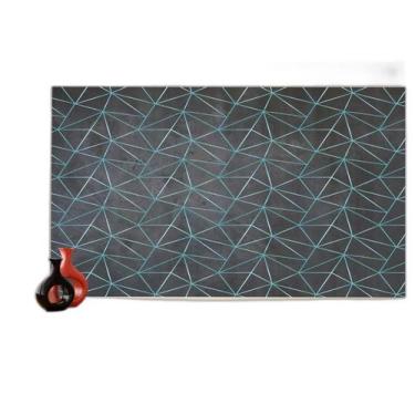 Imagem de Papel De Parede Concreto Linhas Azul Turquesa 3,5M Kkt298 - Você Decor