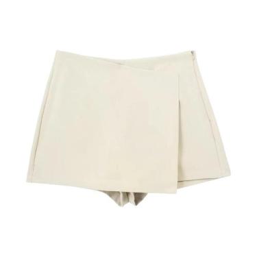 Imagem de Saias Shorts Assimétricas de Cintura Alta - Estilo Vintage Chic Willsh