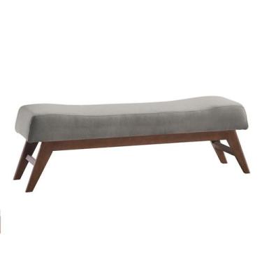 Imagem de Puff Hórus Cinza e Imbuia 100 cm - Keva