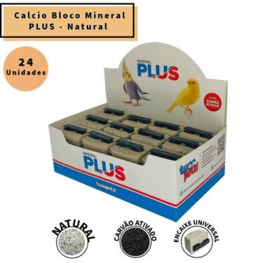 Imagem de Caixa c/ 24 Blocos de Calcio Mineral Plus Saborizados - Passaros - TWO