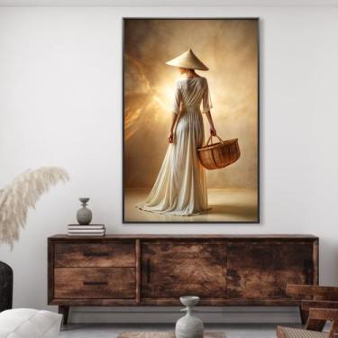Imagem de Quadro decorativo feminine pose - MeMoldura, Chassi Borda Infinita, 60