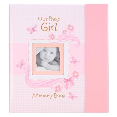 Imagem de Christian Art Gifts Girl Baby Book of Memories Pink Keepsake Photo Album Our Baby Girl Memory Book Baby Book with Bible Verses, the First Year
