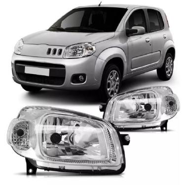 Imagem de Farol Uno Way 2010 2011 2012 2013 2014 2015 Cromado - Universo Car, DI