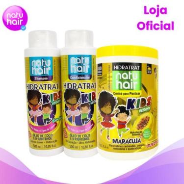 Imagem de Kit Kids Vegano Vita Mais NatuHair Shampoo + Condicionador + Creme Par