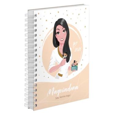 Imagem de Agenda Comercial 2026 Personalizada Capa Dura Maquiadora Morena Cores (Nude)